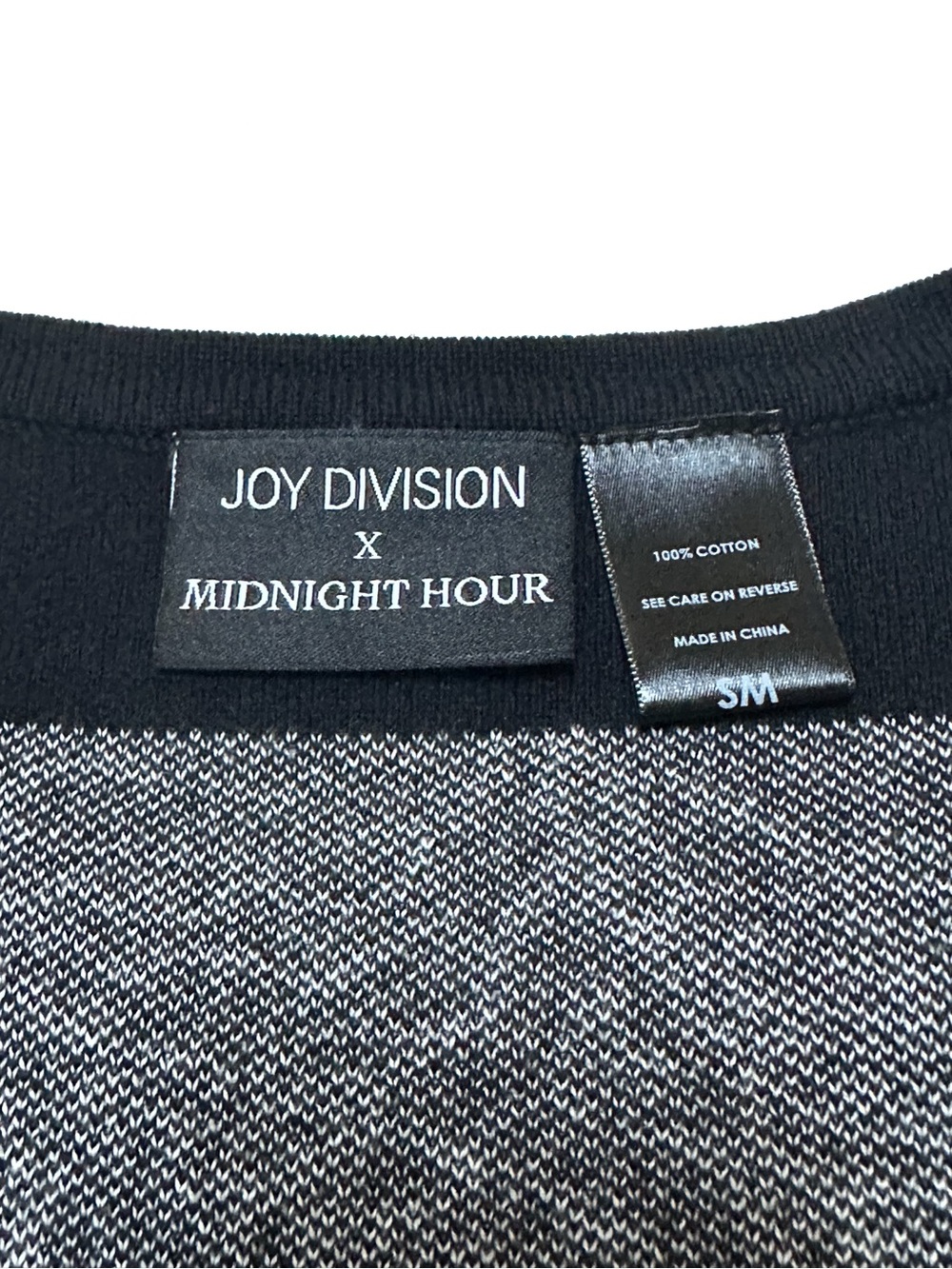 Joy Division x Midnight Hour Unknown Pleasures 100% Cotton Cardigan Sweater - Picture 4 of 7